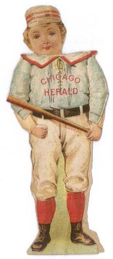 Chicago Herald baseball advertising trade card