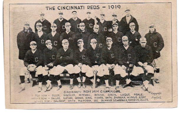 The Cincinnati Reds 1919 baseball advertising trade card