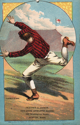 Sample baseball advertising trade card from Set H 804-11