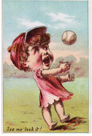 Sample baseball advertising trade card from Set H 804-1A