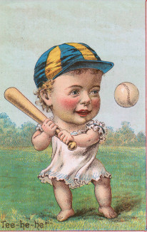 Sample baseball advertising trade card from Set H 804-1D