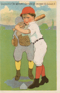 Sample baseball advertising trade card from Set H 804-20