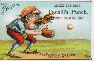 Sample baseball advertising trade card from Set H 804-21