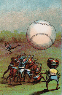 Sample baseball advertising trade card from Set H 804-2C