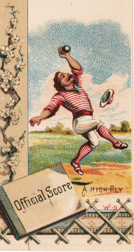 Sample baseball advertising trade card from Set H 804-36