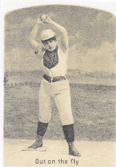 Sample baseball advertising trade card from Set H 804-39