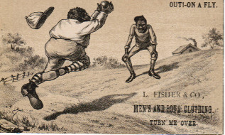 Sample baseball advertising trade card from Set H 804-5B