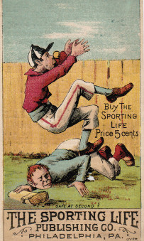 Sample baseball advertising trade card from Set H 804-8C