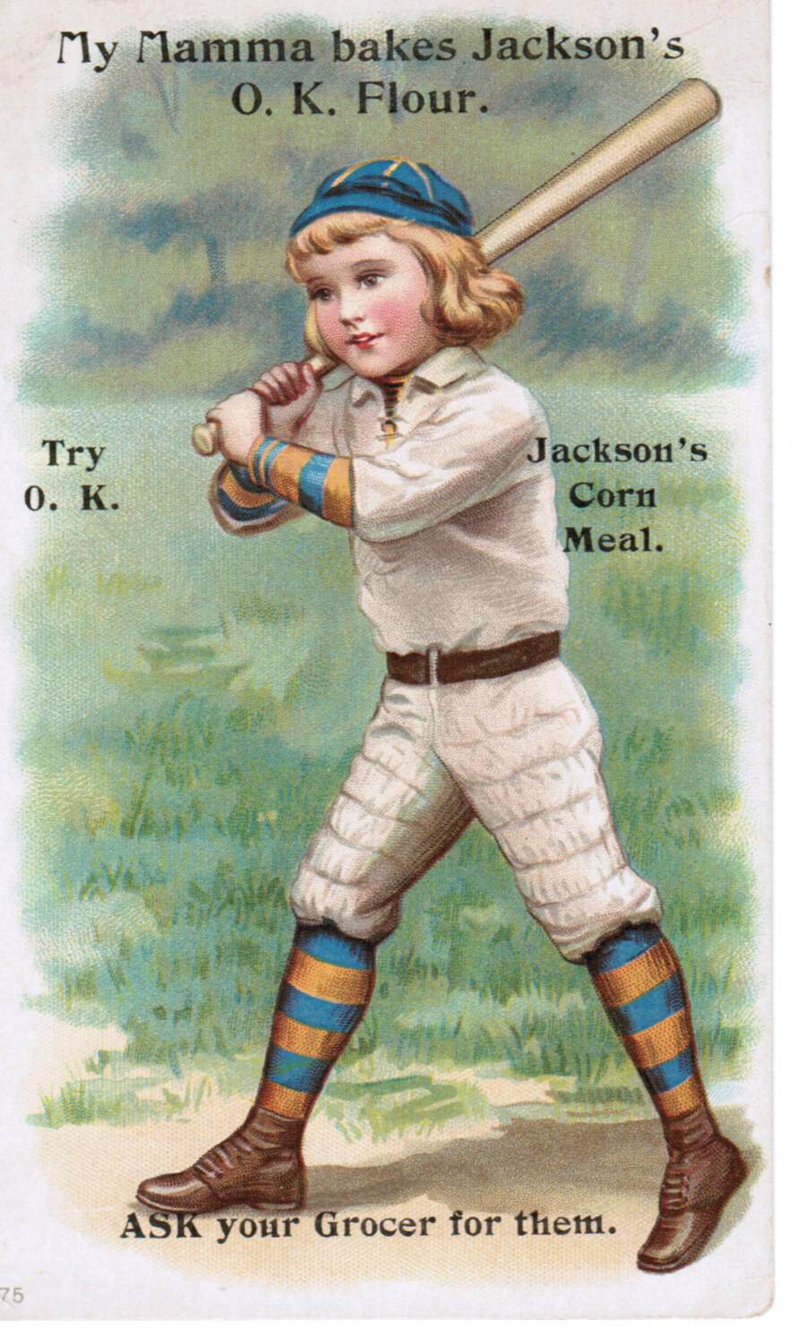 Jackson's Flour baseball advertising card
