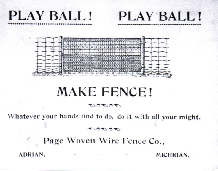 Play Ball! baseball advertising trade card