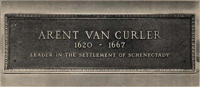 Plaque for Arent Van Curler