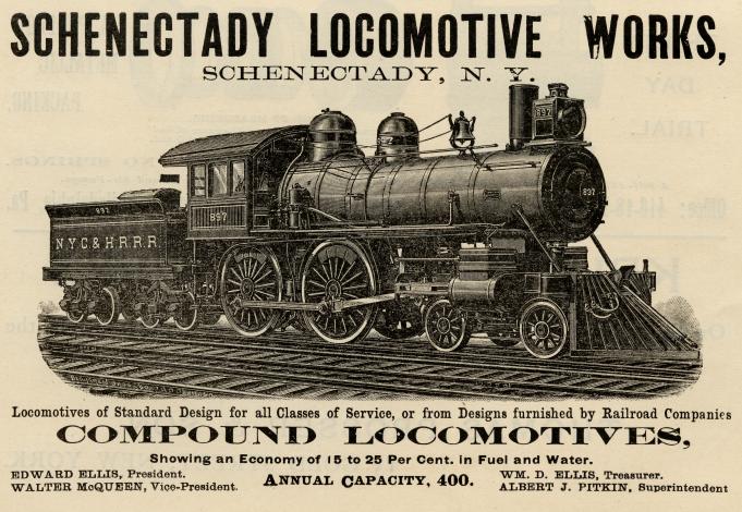  This is an advertisement for the Schenectady Locomotive Works from an 1893 