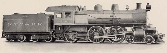 Engraving: Four Cylinder Balanced Compound Locomotive - N.Y.C. & H.R. 3000